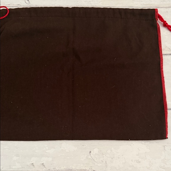 Coach Brown Drawstring Dust Bags with Red Trim (Pair) - Picture 5 of 6
